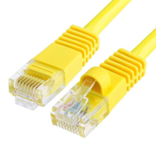 Szerelt patch kábel UTP Cat5e 20 m PVC SÁRGA kábel és adapter