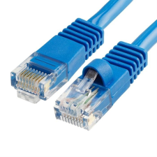 Szerelt patch kábel UTP Cat6 10 m PVC KÉK kábel és adapter
