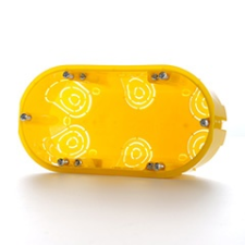  Szerelvénydoboz gipszkartonba süllyeszthető 2-es (145x74x45mm) sárga kábel és adapter