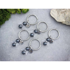  Szerencsehozó kulcstartó hematit angyalkával 5 dbos csomag kulcstartó