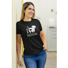  Szeretem a tacskókat fekete póló egyedi ajándék