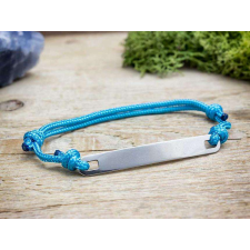  Szeretet egyedi lapbetétes kék microcord karkötő karkötő