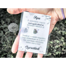 Szeretünk Apa medál köszönő kártyával kulcstartó