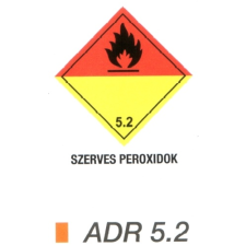  Szerves peroxid ADR 5.2 információs címke