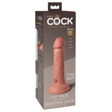 szexvital.hu King Cock Elite 6 - tapadótalpas, élethű dildó (15cm) - natúr műpénisz, dildó