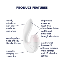 szexvital.hu Satisfyer Supernova - akkus, léghullámos 2in1 vibrátor (fehér) vibrátorok