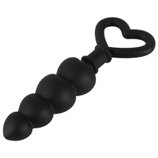 szexvital.hu Szíves anál dildó gyöngysor (fekete) anál