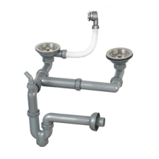  Szifon készlet kétmedencés mosogatóhoz tisztító- és takarítószer, higiénia