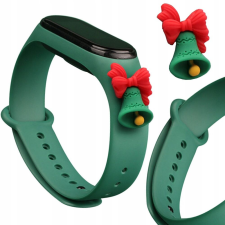 Szíj Xmas Szíj Xiaomi Mi Band-Hoz 4/3 Karácsonyi Sötézöld okosóra kellék