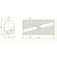Sziklai Univerzális ovál kipufogódob, Ø60, 350x210x120mm, 1be2ki kipufogó alkatrész