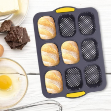  Szilikon bagett, zsemle forma 9 részes sütés és főzés