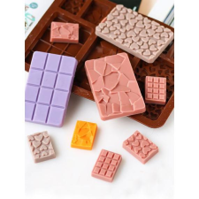  Szilikon csoki forma, szív és geometriai mintákkal sütés és főzés