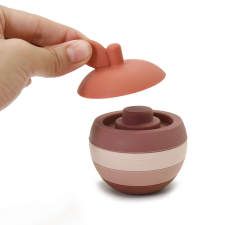 Szilikon Egymásra Rakható Alma, Puzzle, babajáték, Montessori Játék, Ajándék babáknak készségfejlesztő