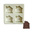  Szilikon fondant és marcipán mintázó-4 részes Házikó