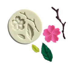  Szilikon fondant és marcipán mintázó-Barackvirág 6x6cm sütés és főzés