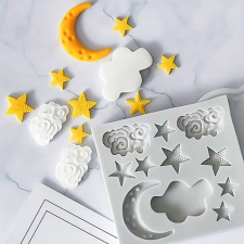 Szilikon fondant és marcipán mintázó-Égi motívumok 8,4x9 cm sütés és főzés