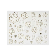Szilikon fondant és marcipán mintázó-Kis rózsák 10,5x12,5cm sütés és főzés