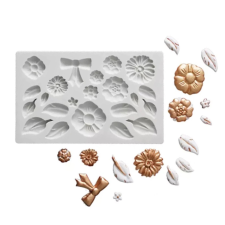  Szilikon fondant és marcipán mintázó – Virágok, levelek és masni sütés és főzés