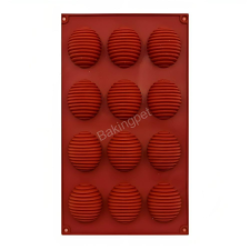  Szilikon forma-12 adagos csíkos félgömb sütés és főzés