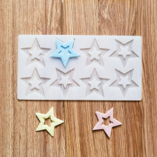  Szilikon forma, csillag minta, 8 részes sütés és főzés