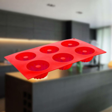  Szilikon muffin sütőforma CULINARIA Red 6 részes sütés és főzés