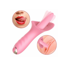 Szilikon nyelv vibrátor-akku,10func. Pink vibrátorok