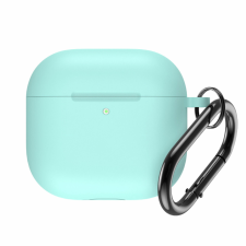  Szilikon tok Airpods 4-hez karabinerrel - menta fülhallgató, fejhallgató tok