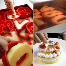  Szilikon tortaforma - Számos - 3 konyhai eszköz