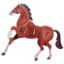Színes 3D fa puzzle ló puzzle, kirakós