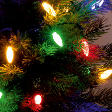  Színes 40db-os kar.füzér karácsonyfa izzósor