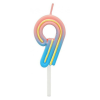  Színes 9-es Neon számgyertya, tortagyertya