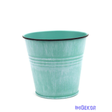  Színes bádog vödör 11,5cm - Menta dekorációs kellék