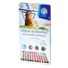 Színes ceruza ASTRA hengeres fémdobozos 12 színű színes ceruza