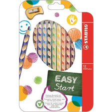  Színes ceruza készlet, háromszögletű, balkezes, STABILO &quot;EasyColours&quot;, 12 különböző szín színes ceruza