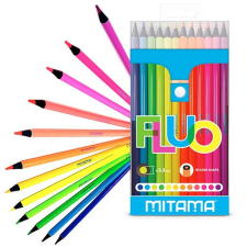 Színes ceruza Mitama Fluo 12 db-os klt. kerek, újrahasznosított színes ceruza