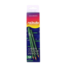 Színes ceruza NEBULO háromszögletű zöld színes ceruza