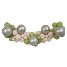  Színes Champagne-Latte léggömb, lufi girland szett 65 db-os party kellék