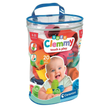 Színes Clemmy puha építőkocka 20 db-os Clementoni építkezés