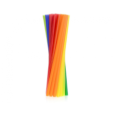 SZÍNES Colorful, Színes műanyag szívószál 10 db-os party kellék