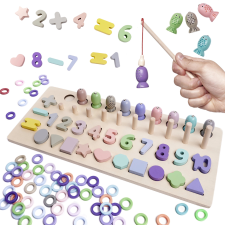 színes fa oktatójáték formabedobó és abacus egyben fajáték