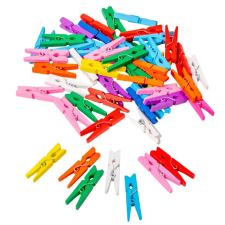  Színes facsipesz 3cm 50db-os dekorációs kellék