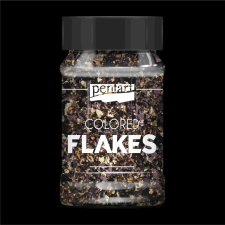  Színes fólia pehely min. 1 g, fekete -arany dekorációs kellék