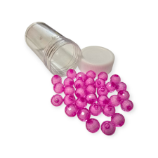  Színes Gyöngyök 0,7mm magenta színben 30db/cs dekorációs kellék