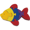  Színes halacska 7 darabos fa puzzle (64251)