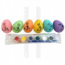  SZÍNES HÚSVÉTI TOJÁSOK FESTÉKKEL - 6 db dekorációs kellék