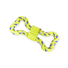  Színes kötélcsont kutyajáték – rágó és húzós játék egyben sárga játék kutyáknak