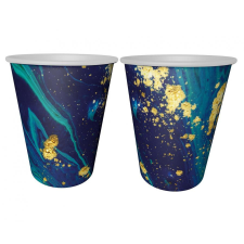 SZÍNES Midnight Blue, Kék papír pohár 6 db-os 240 ml party kellék