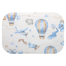 Színes mintás textil pelenka 70x80 cm-Kék repülőtér mosható pelenka