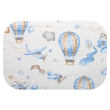 Színes mintás textil pelenka 70x80 cm-Kék repülőtér mosható pelenka