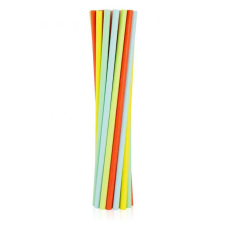 Színes Pastel papír szívószál 12 db-os party kellék